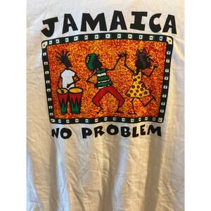 Jamaica Dailyt's Short Sleeve Tshirt White XXL Jamaica No Problems Reggae Rasta